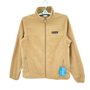 Columbia Men's Mount Grant Tan Fleece Full Zip Jacket Sz M Cozy Regular Fit NWT